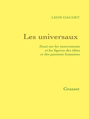 cover image of Les universaux